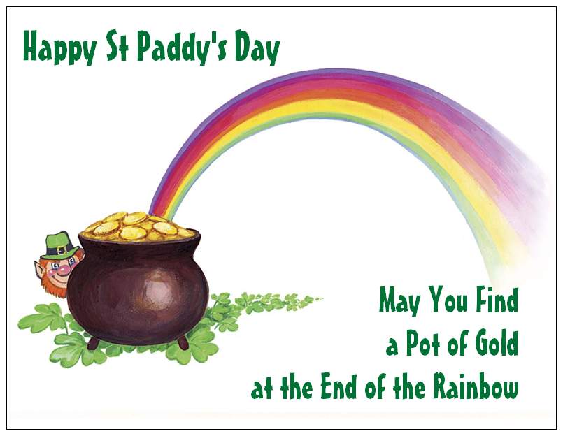 Leprechaun Pot of Gold Enclosure Card