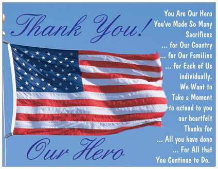 Hero Thank You Card - Front