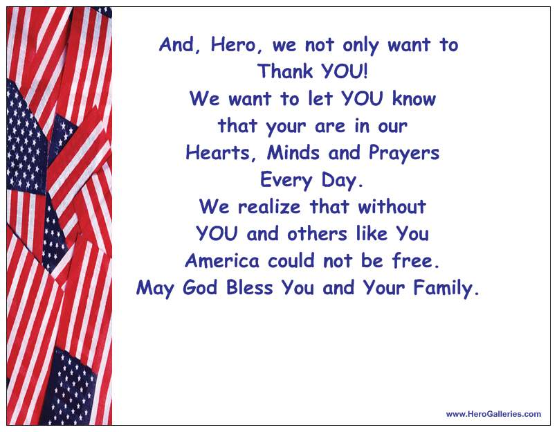 Hero Thank You Card - Back