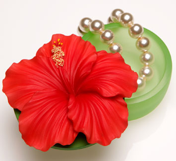 
Red Hibiscus Keepsake Box