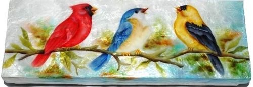 
Songbirds Capiz Long Keepsake Box