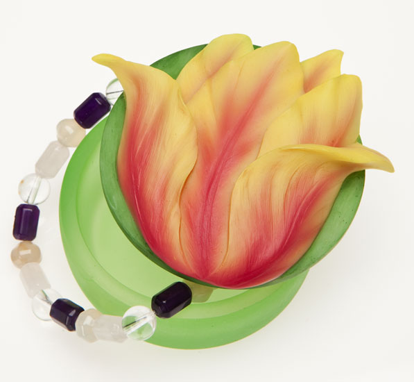 
Red and Yellow Tulip Keepsake Box