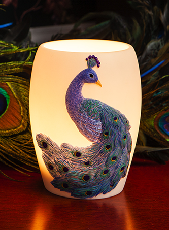 Blue Peacock Night Lamp
