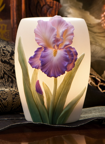 Purples Bearded Iris Night Lamp