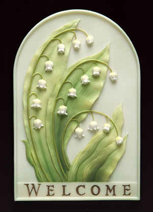Lily of the Valley Welcome Plaque