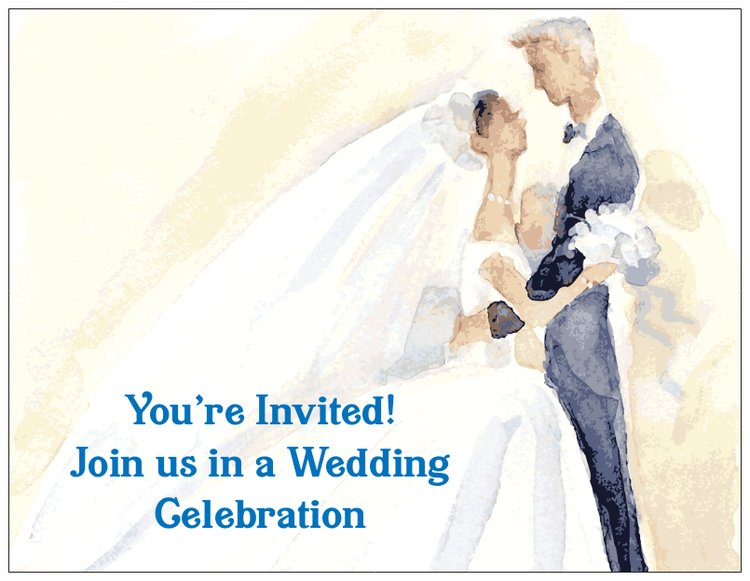 Yellow Wedding Invitations Front