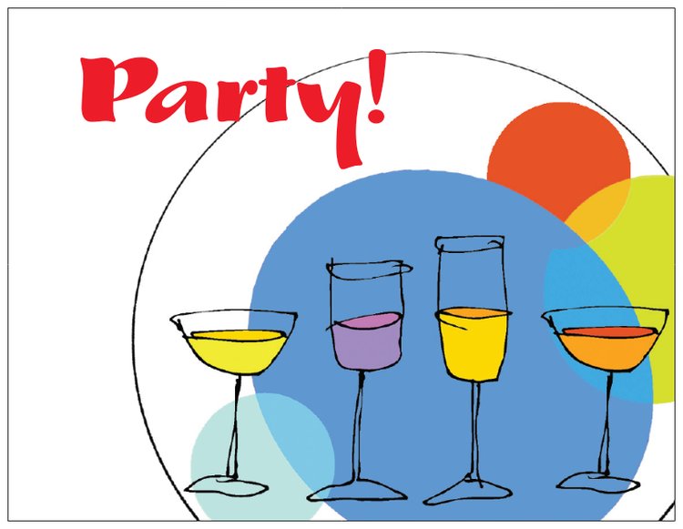 Cocktail Party Invitations Front