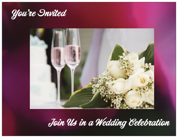 Flutes Invitations Front