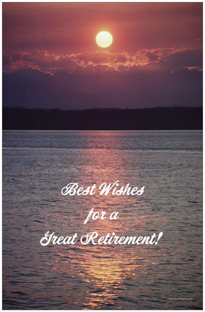 Happy Retirement Ocean Sunset Poster