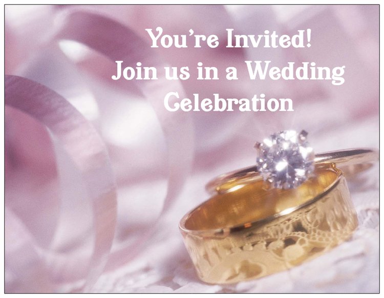 Wedding Rings Wedding Invitations Front