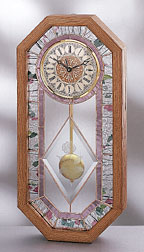 Rose Engraved Diamond Center Clock