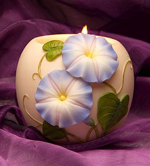 Morning Glories Votive Candle Holder