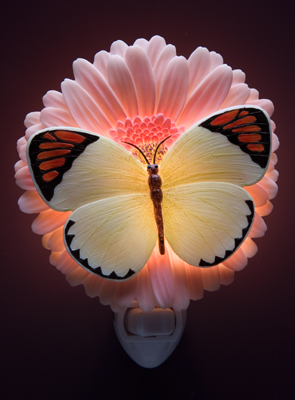 Red Tipped Butterfly Night Light