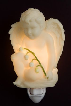 Cherub with Lilies Night Light