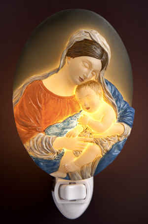 Virgin Mary and Child Night Light