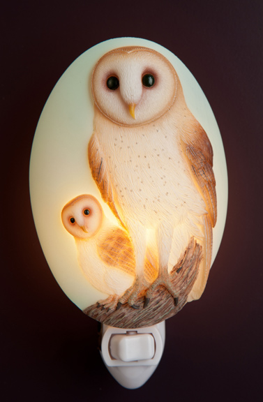 Barn Owls Night Light