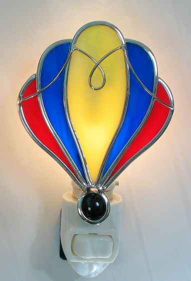 Hot Air Balloon Stained Glass Night Light