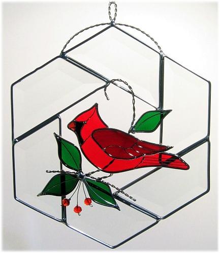Red Cardinal Beveled Panel