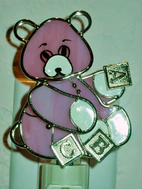 Pink Teddy Bear Night Light