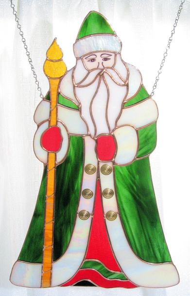 Large Santa in Green Coat