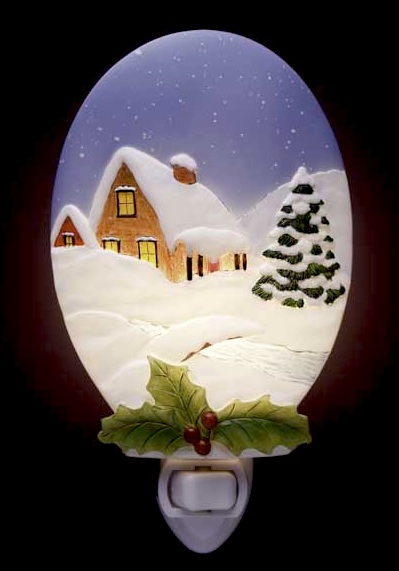 Snow Cottage Night Light