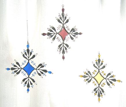 Snowflake Teardrops Suncatcher or Ornament