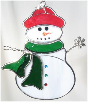 Snowman Suncatcher or Ornament