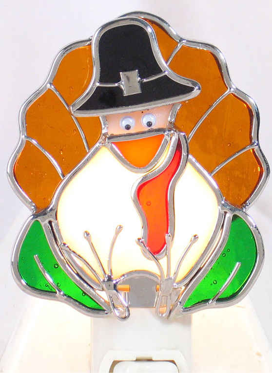 Turkey Stained Glass Night Light