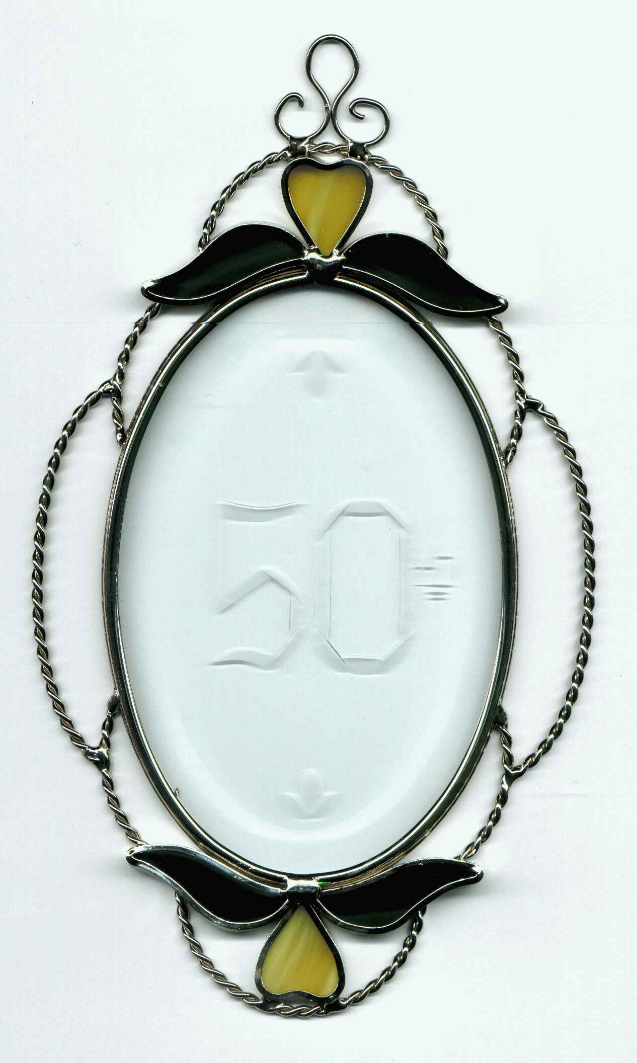 50th Anniversary Etched Oval - Personalize it with Names and a Message