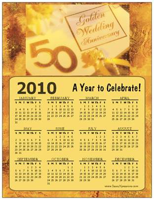 50th Anniversary Calendar Magnet