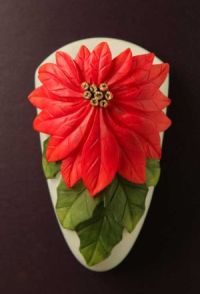 Poinsettia Vase Magnet