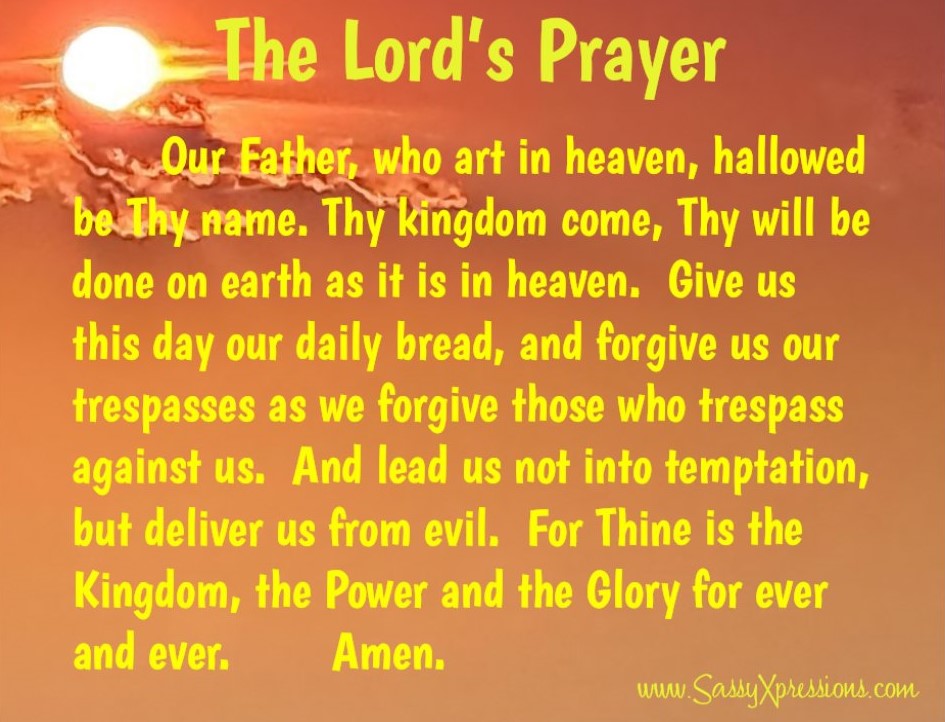 The Lord's Prayer Prayer Magnet