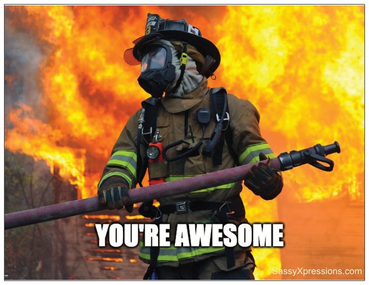 You're Awesome Firefighter Magnet