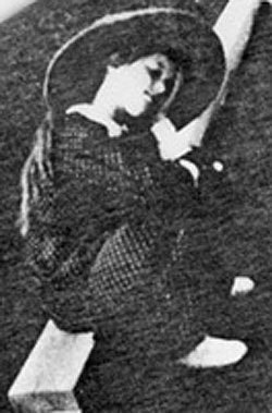 Anastasia sitting on a bench