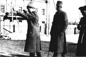 Alexei practicing his archery