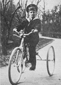 Alexei riding his bike