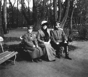 Alexei, Alexandra, Nicholas at Stavka