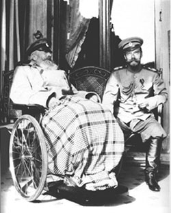 Nicholas with his uncle, 1909