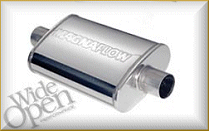  MagnaFlow performance mufflers:

The MagnaFlow muffler is encased in an all stainless steel or aluminized body as well as end caps and stainless steel perforated core. These steels reflect heat and resist corrosion better than cold-rolled steel. They also retain their finish longer, adding to MagnaFlow`s long life and clean appearance. 
High Temperature 
          Acoustical Absorbing Material:
Packed between the steel mesh and the steel shell is a high temperature acoustical absorbing material. This dense wall of fiber filters out the harsh exhaust vibrations producing MagnaFlow`s rich, powerful, performance tone. 


* Affordable Muffler LLC - Houston Texas is an 
authorized preferred MagnaFlow dealer installer


