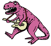 DINO WITH GUITAR