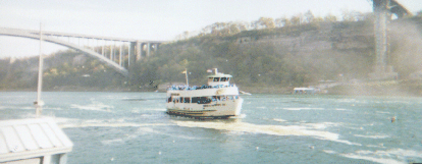 This is one of the Maid of the Mist cruise boats.