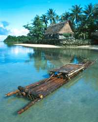 Picture of fishing house & raft