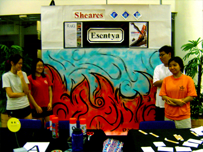 The gang looking cheesy in front of my fantastic artwork at 4am...