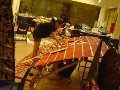 Seze Ley toiling away by herself. Damn, we looked like some slave camp.