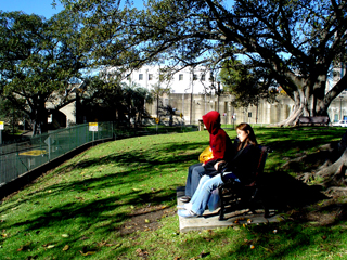 tough girl, joyce and ttl take a break at the Sydney Observatory Park