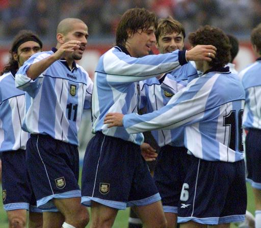 Argentina celebrates a goal
