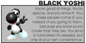 I'm a Black Yoshi!