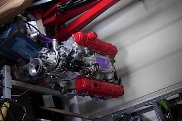 Engine painted