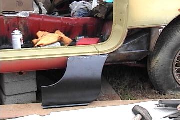 Photo of dogleg panel on left side cutout