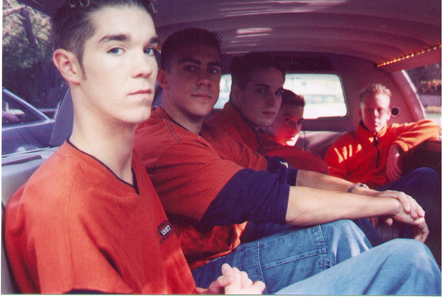 Up Close in a limo on the way to their photo shoot